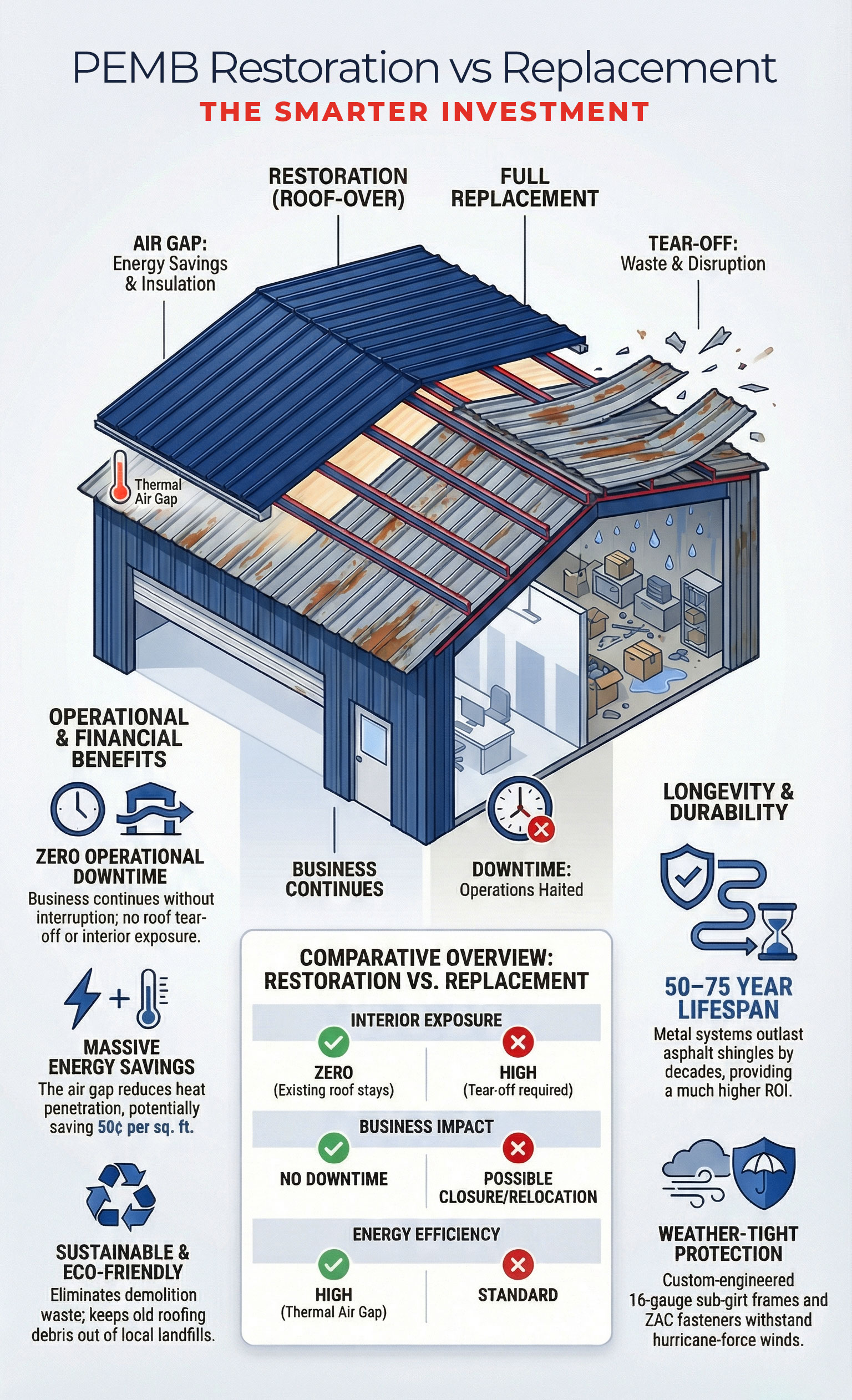 Extending the Life of Your Central Florida PEMB: When to Choose Restoration Over ReplacementExtending the Life of Your Central Florida PEMB: When to Choose Restoration Over Replacement Extending the Life of Your Central Florida PEMB: When to Choose Restoration Over Replacement